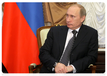 Председатель Правительства Российской Федерации В.В.Путин провёл переговоры с Премьер-министром Французской Республики Ф.Фийоном в узком составе