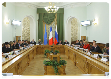 At the 15th meeting of the Russian-French Commission on Bilateral Cooperation chaired by Prime Minister Vladimir Putin and French Prime Minister Francois Fillon