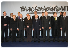 While on a working visit to the Republic of Finland, Prime Minister Vladimir Putin attended the 2010 Baltic Sea Action Summit