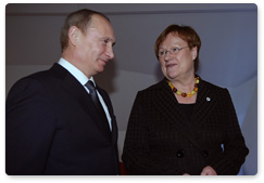 Председатель Правительства Российской Федерации В.В.Путин провел рабочую встречу с Президентом Финляндской Республики Т.Халонен