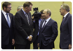 Prime Minister Vladimir Putin visits the KAMAZ-Master auto-racing centre in Naberezhnye Chelny for a signing ceremony and meets with the KAMAZ-Master team