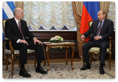 Председатель Правительства Российской Федерации В.В.Путин провел переговоры с Премьер-министром - Министром иностранных дел Греции Георгиосом Папандреу