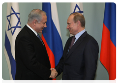 Prime Minister Vladimir Putin with Israeli Prime Minister Benjamin Netanyahu