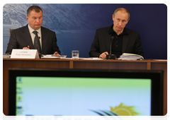 Prime Minister Vladimir Putin chairs a meeting on investment in the power industry