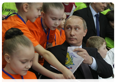 Prime Minister Vladimir Putin at the Judo Centre in Tyumen