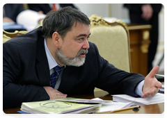 Federal Antimonopoly Service (FAS) head Igor Artemyev before the meeting of the Government Commission on Monitoring Foreign Investment in the Russian Federation