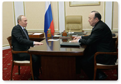 Председатель Правительства Российской Федерации В.В.Путин провел рабочую встречу с Президентом Республики Башкортостан М.Г.Рахимовым