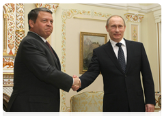 Prime Minister Vladimir Putin and King Abdullah II of Jordan
