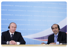 Prime Minister Vladimir Putin takes part in an online conference with representatives of the Indian public