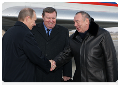 Prime Minister Vladimir Putin arrives in Volgodonsk