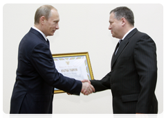 Prime Minister Vladimir Putin confers government awards on nuclear energy workers