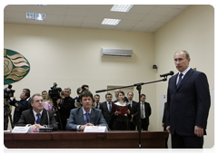 Prime Minister Vladimir Putin confers government awards on nuclear energy workers