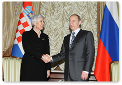 Председатель Правительства Российской Федерации В.В.Путин провел переговоры с Премьер-министром Хорватии Я.Косор