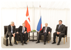 Prime Minister Vladimir Putin and Danish Prime Minister Lars Løkke Rasmussen