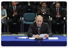 Председатель Правительства Российской Федерации В.В.Путин выступил на Инновационном форуме по малому и среднему предпринимательству