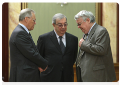 President of the Russian Academy of Sciences Yury Osipov, President of the Russian Chamber of Commerce and Industry Yevgeny Primakov and Rector of the  Bauman Moscow State Technical University Igor Fedorov