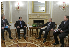 Prime Minister Vladimir Putin meets with Kazakh Prime Minister Karim Masimov