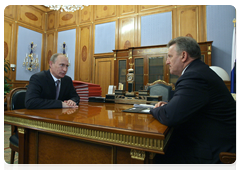 Prime Minister Vladimir Putin had a meeting with Governor of the Khabarovsk Territory Vyacheslav Shport