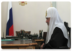 Kirill, Patriarch of Moscow and All Russia, meeting with Prime Minister Vladimir Putin