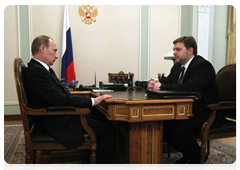 Председатель Правительства Российской Федерации В.В.Путин провел рабочую встречу с губернатором Кировской области Н.Ю.Белых
