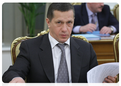 Minister of Natural Resources and Environmental Protection Yury Trutnev at a meeting of the Government Commission on Monitoring Foreign Investment