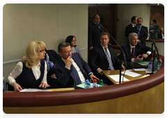 Cabinet members at a session of the State Duma