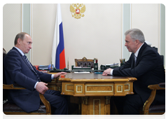 Prime Minister Vladimir Putin meeting with Vyacheslav Nagovitsyn, President of the Republic of Buryatia