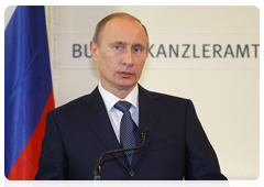 По итогам переговоров Председатель Правительства Российской Федерации В.В.Путин и Федеральный канцлер Австрии В.Файман провели совместную пресс-конференцию