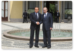 Председатель Правительства России В.В.Путин провел переговоры с Председателем Совета министров Италии С.Берлускони