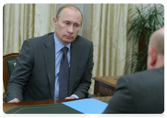 Prime Minister Vladimir Putin meeting with Valery Shantsev, governor of the Nizhny Novgorod Region