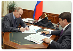 Председатель Правительства России В.В.Путин провел рабочую встречу с Министром транспорта И.Е.Левитиным