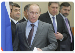 Prime Minister Vladimir Putin before talks with Ukrainian Prime Minister Mykola Azarov