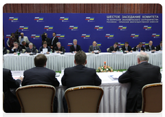 Prime Minister Vladimir Putin and Ukrainian Prime Minister Mykola Azarov at a meeting of the Economic Cooperation Committee under the Russian-Ukrainian Interstate Commission