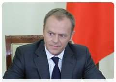 Vladimir Putin and Donald Tusk meet with the co-presidents of the Russian-Polish Group on Difficult Issues