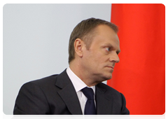 Премьер-министр Польши Д.Туск на встрече с Председателем Правительства Российской Федерации В.В.Путиным