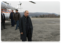 Председатель Правительства Российской Федерации В.В.Путин прибыл на шахту «Распадская» в Междуреченске, где 8 мая произошла авария