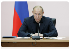 Prime Minister Vladimir Putin chairing a meeting in Mezhdurechesk, Kemerovo Region, on Raspadskaya coal mine accident