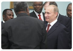 Prime Minister Vladimir Putin meeting with Namibian President Hifikepunye Pohamba