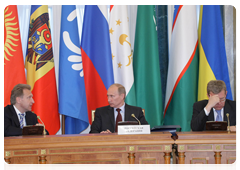 Prime Minister Vladimir Putin, First Deputy Prime Minister Igor Shuvalov and Deputy Prime Minister and Finance Minister Alexei Kudrin at the Council of the Heads of Government of the CIS