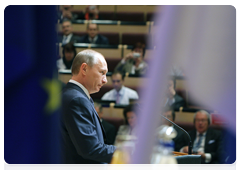 Prime Minister Vladimir Putin attends the 1st EU–Russia Innovation Forum