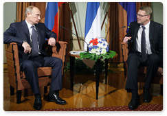 Председатель Правительства Российской Федерации В.В.Путин провел переговоры с Премьер-министром Финляндии М.Ванханеном