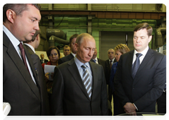 Prime Minister Vladimir Putin visiting Electrosila production facility in St. Petersburg