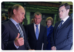 Prime Minister Vladimir Putin visiting Electrosila production facility in St. Petersburg