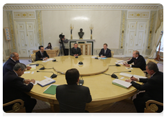 Prime Minister Vladimir Putin at a meeting of the Supreme Body of the Customs Union of the Russian Federation, the Republic of Belarus and the Republic of Kazakhstan