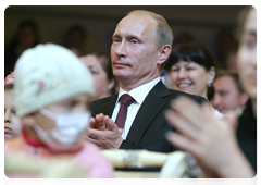Prime Minister Vladimir Putin attending the charity show The Little Prince