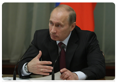 Prime Minister Vladimir Putin chairs a meeting on price setting and tariff rates