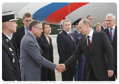 Prime Minister Vladimir Putin during his two-day visit to France