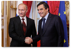 Председатель Правительства Российской Федерации В.В.Путин встретился с Премьер-министром Французской Республики Ф.Фийоном