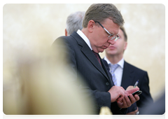 Deputy Prime Minister and Minister of Finance Alexei Kudrin at a meeting of the Presidium of the Government of the Russian Federation