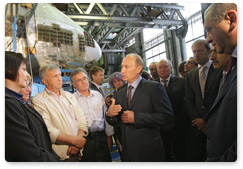 Председатель Правительства Российской Федерации В.В.Путин посетил Центральный аэрогидродинамический институт в подмосковном городе Жуковском